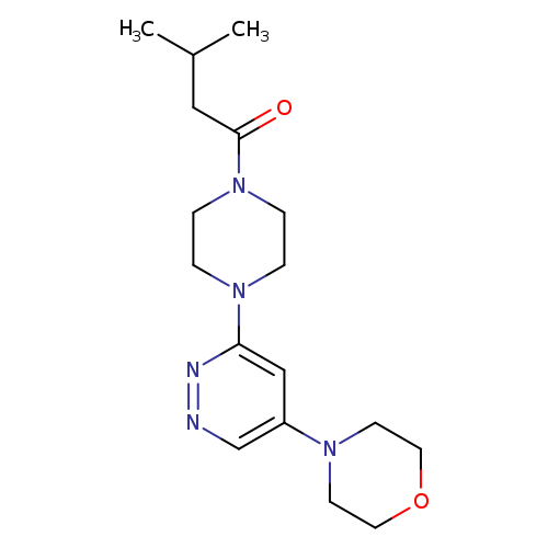 3-methyl-1-{4-[5-(morpholin-4-yl)pyridazin-3-yl]piperazin-1-yl}butan-1-one