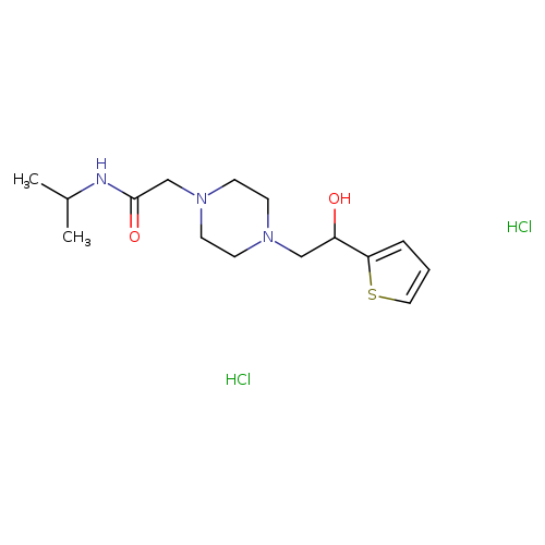 2-{4-[2-hydroxy-2-(thiophen-2-yl)ethyl]piperazin-1-yl}-N-(propan-2-yl)acetamide dihydrochloride