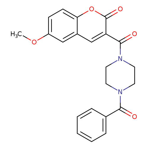 3-(4-benzoylpiperazine-1-carbonyl)-6-methoxy-2H-chromen-2-one