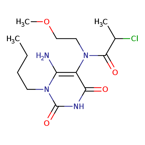 N-(6-Amino-1-butyl-2,4-dioxo-1,2,3,4-tetrahydropyrimidin-5-yl)-2-chloro-n-(2-methoxyethyl)propanamide