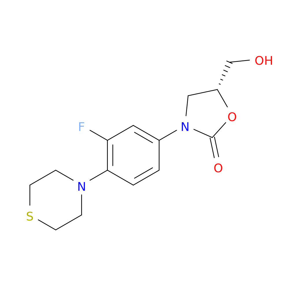 (R)-3-(3-FLUORO-4-THIOMORPHOLINOPHENYL)-5-(HYDROXYMETHYL)OXAZOLIDIN-2-ONE