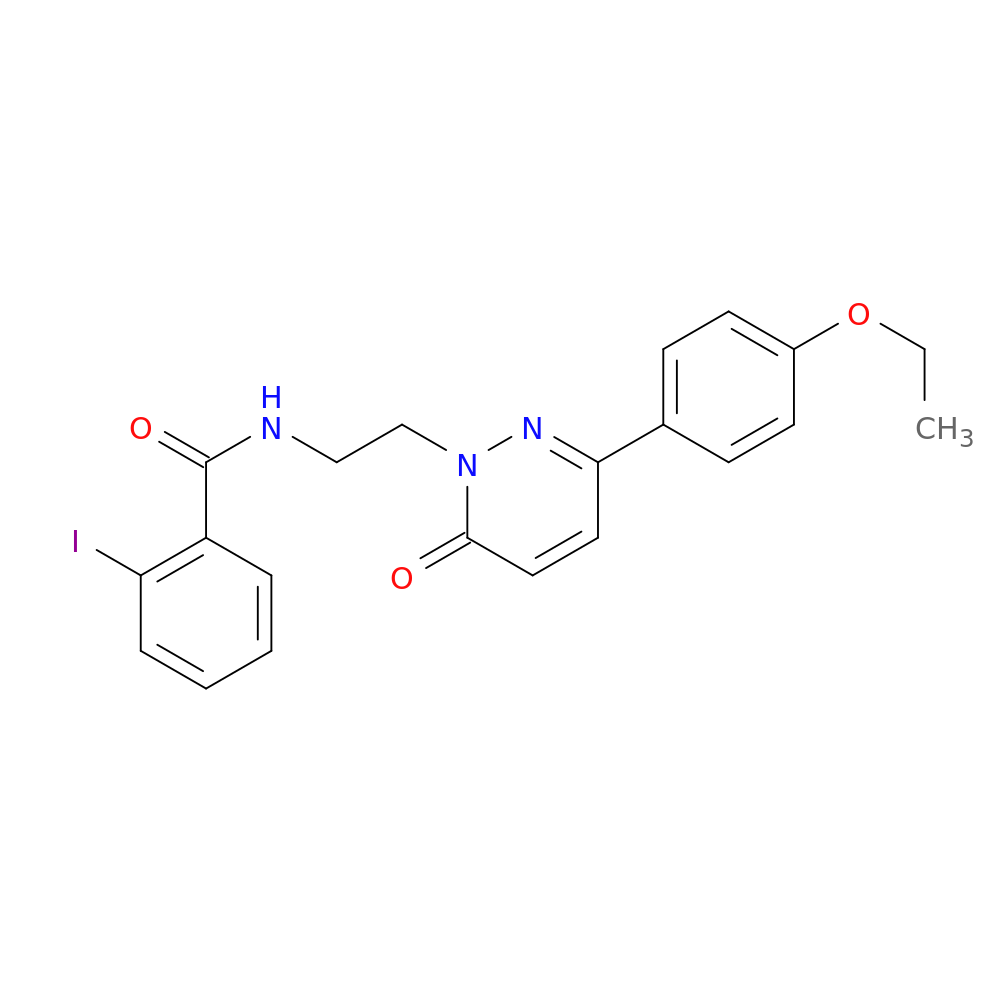N-{2-[3-(4-ethoxyphenyl)-6-oxo-1,6-dihydropyridazin-1-yl]ethyl}-2-iodobenzamide