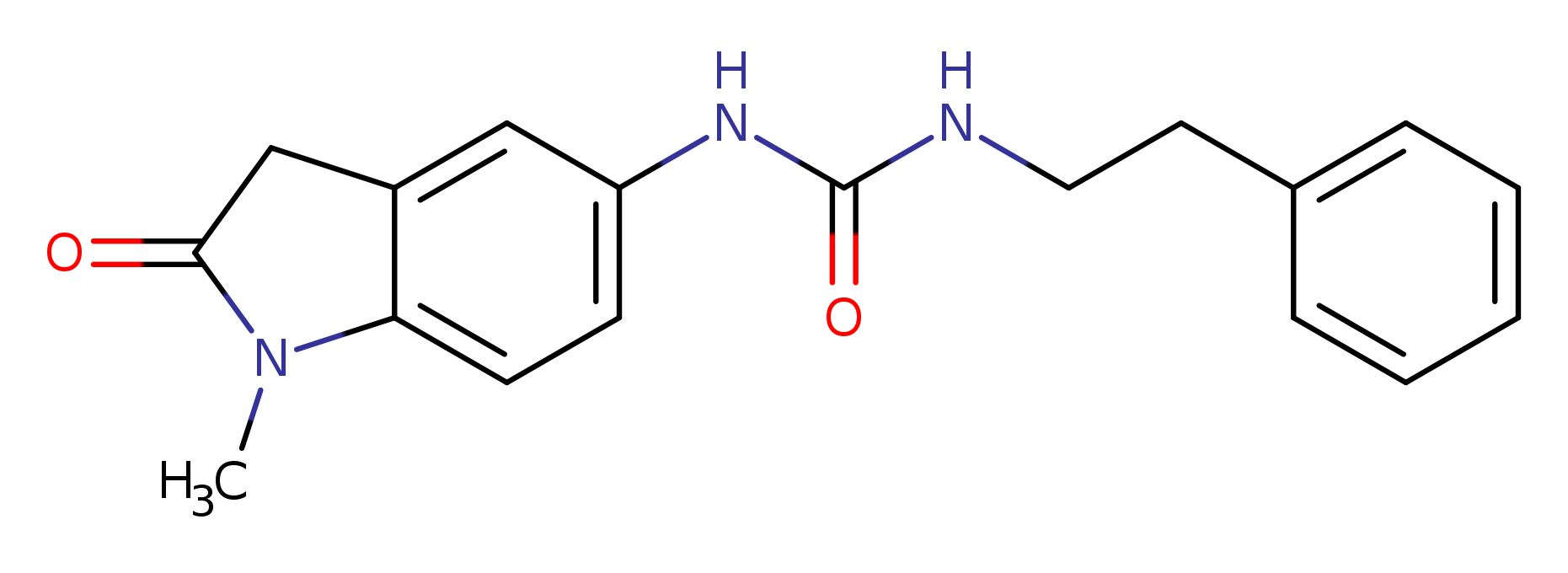 3-(1-methyl-2-oxo-2,3-dihydro-1H-indol-5-yl)-1-(2-phenylethyl)urea
