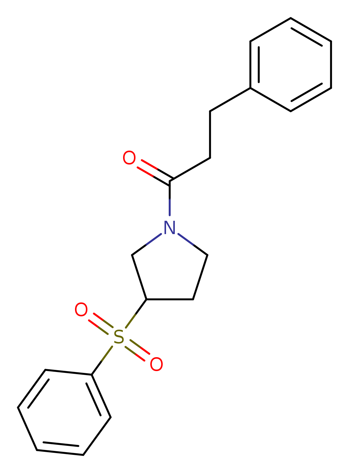 1-[3-(benzenesulfonyl)pyrrolidin-1-yl]-3-phenylpropan-1-one