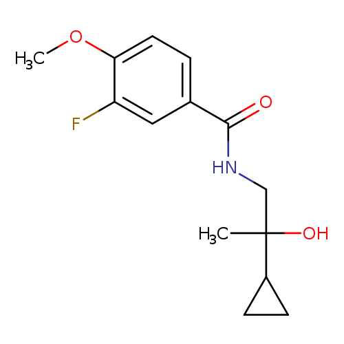 N-(2-cyclopropyl-2-hydroxypropyl)-3-fluoro-4-methoxybenzamide