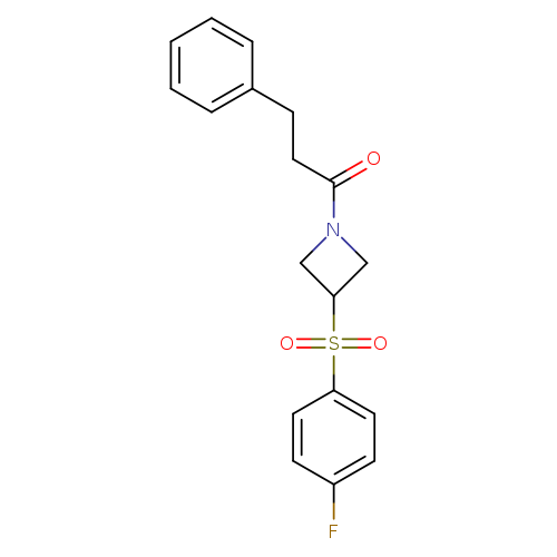 1-[3-(4-fluorobenzenesulfonyl)azetidin-1-yl]-3-phenylpropan-1-one