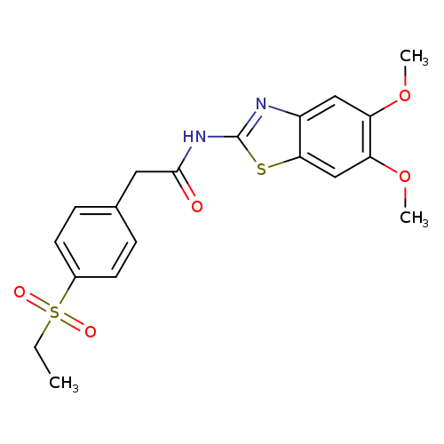 N-(5,6-dimethoxy-1,3-benzothiazol-2-yl)-2-[4-(ethanesulfonyl)phenyl]acetamide