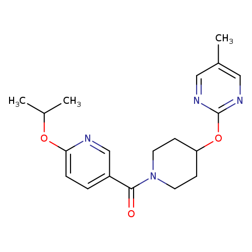 5-methyl-2-({1-[6-(propan-2-yloxy)pyridine-3-carbonyl]piperidin-4-yl}oxy)pyrimidine