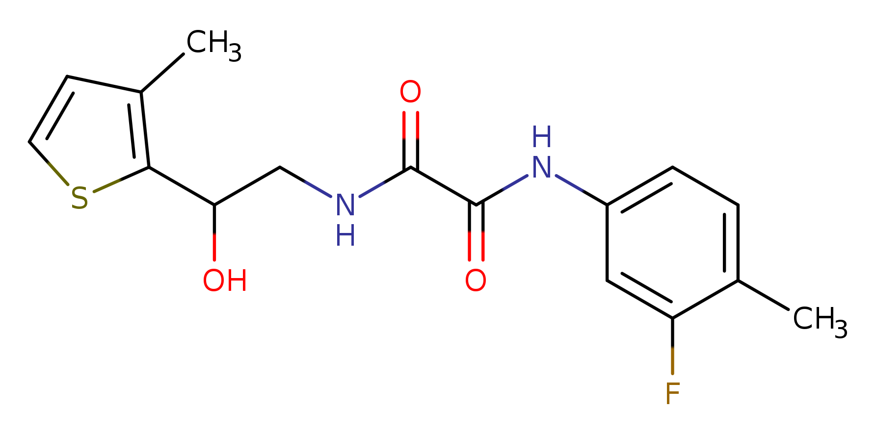 N'-(3-fluoro-4-methylphenyl)-N-[2-hydroxy-2-(3-methylthiophen-2-yl)ethyl]ethanediamide