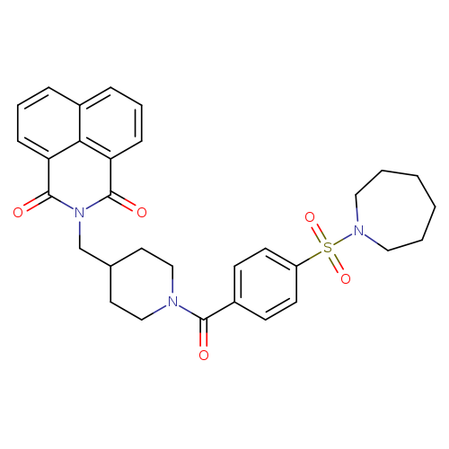 3-({1-[4-(azepane-1-sulfonyl)benzoyl]piperidin-4-yl}methyl)-3-azatricyclo[7.3.1.0^{5,13}]trideca-1(12),5,7,9(13),10-pentaene-2,4-dione