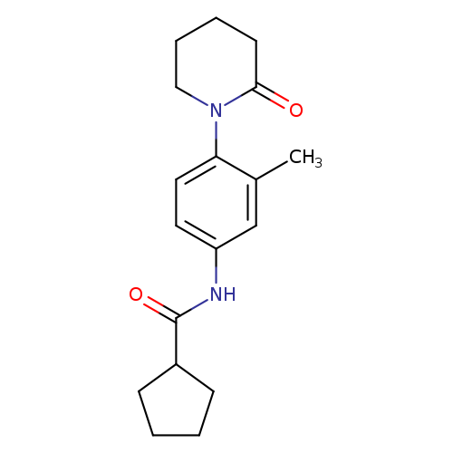 N-[3-methyl-4-(2-oxopiperidin-1-yl)phenyl]cyclopentanecarboxamide