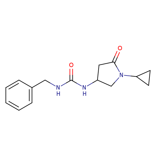 1-benzyl-3-(1-cyclopropyl-5-oxopyrrolidin-3-yl)urea