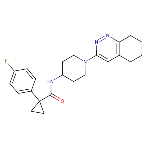 1-(4-fluorophenyl)-N-[1-(5,6,7,8-tetrahydrocinnolin-3-yl)piperidin-4-yl]cyclopropane-1-carboxamide