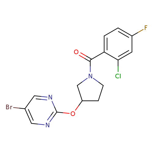 5-bromo-2-{[1-(2-chloro-4-fluorobenzoyl)pyrrolidin-3-yl]oxy}pyrimidine
