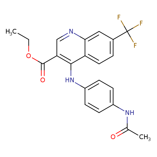 ethyl 4-[(4-acetamidophenyl)amino]-7-(trifluoromethyl)quinoline-3-carboxylate