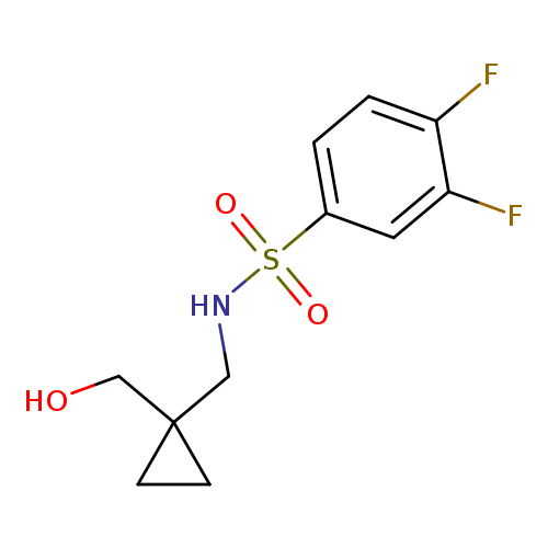 3,4-difluoro-N-{[1-(hydroxymethyl)cyclopropyl]methyl}benzene-1-sulfonamide