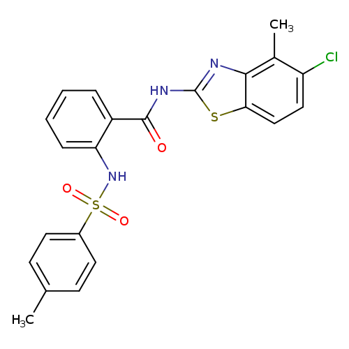 N-(5-chloro-4-methyl-1,3-benzothiazol-2-yl)-2-(4-methylbenzenesulfonamido)benzamide