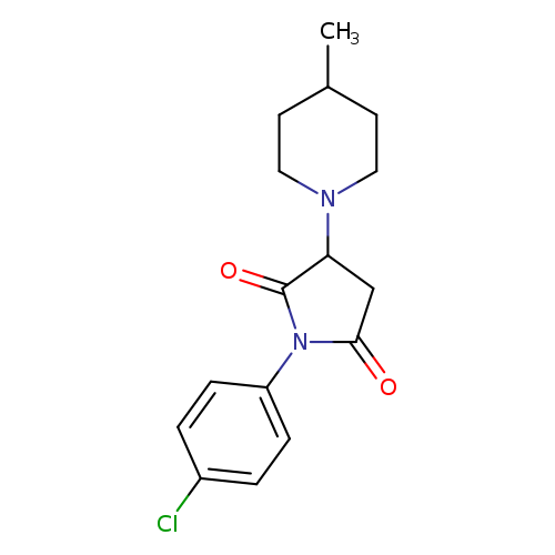 1-(4-chlorophenyl)-3-(4-methyl-1-piperidinyl)-2,5-pyrrolidinedione