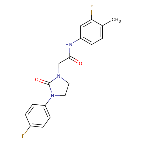 N-(3-fluoro-4-methylphenyl)-2-[3-(4-fluorophenyl)-2-oxoimidazolidin-1-yl]acetamide