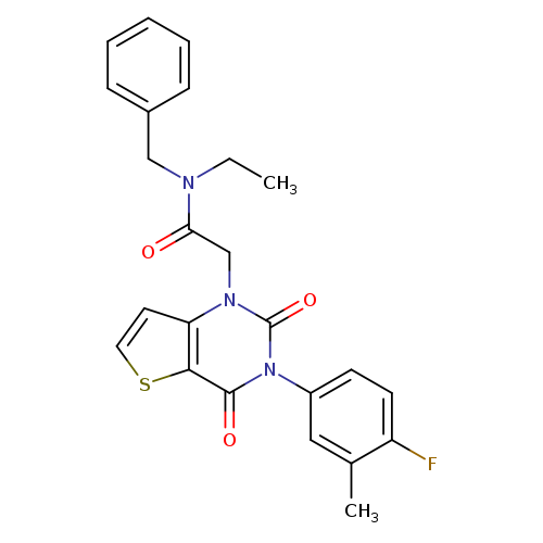 N-benzyl-N-ethyl-2-[3-(4-fluoro-3-methylphenyl)-2,4-dioxo-1H,2H,3H,4H-thieno[3,2-d]pyrimidin-1-yl]acetamide