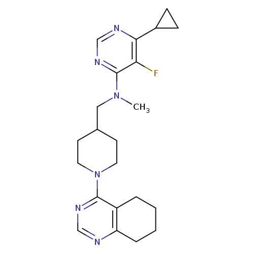 6-cyclopropyl-5-fluoro-N-methyl-N-{[1-(5,6,7,8-tetrahydroquinazolin-4-yl)piperidin-4-yl]methyl}pyrimidin-4-amine