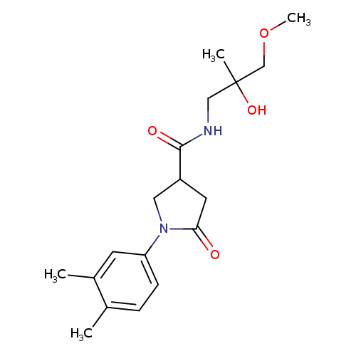 1-(3,4-dimethylphenyl)-N-(2-hydroxy-3-methoxy-2-methylpropyl)-5-oxopyrrolidine-3-carboxamide