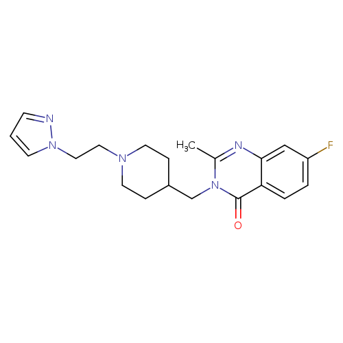 7-fluoro-2-methyl-3-({1-[2-(1H-pyrazol-1-yl)ethyl]piperidin-4-yl}methyl)-3,4-dihydroquinazolin-4-one