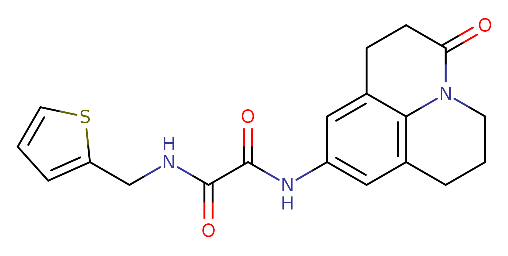 N'-{2-oxo-1-azatricyclo[7.3.1.0^{5,13}]trideca-5,7,9(13)-trien-7-yl}-N-[(thiophen-2-yl)methyl]ethanediamide
