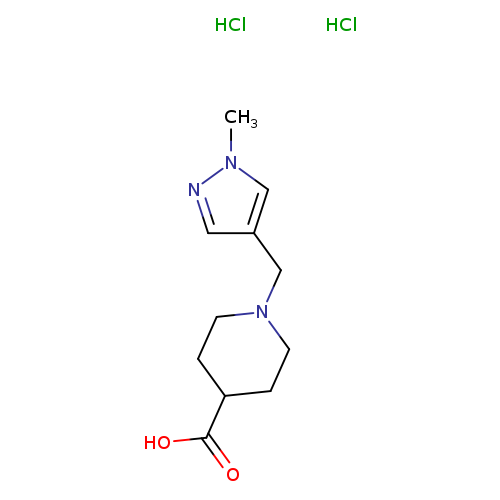 1-[(1-methyl-1H-pyrazol-4-yl)methyl]piperidine-4-carboxylicaciddihydrochloride