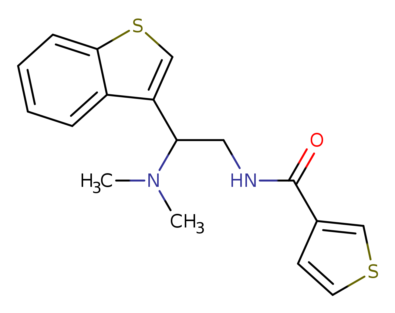 N-[2-(1-benzothiophen-3-yl)-2-(dimethylamino)ethyl]thiophene-3-carboxamide