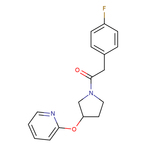 2-(4-fluorophenyl)-1-[3-(pyridin-2-yloxy)pyrrolidin-1-yl]ethan-1-one