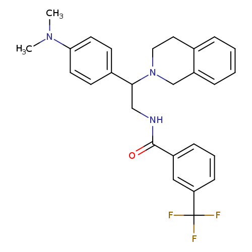 N-{2-[4-(dimethylamino)phenyl]-2-(1,2,3,4-tetrahydroisoquinolin-2-yl)ethyl}-3-(trifluoromethyl)benzamide