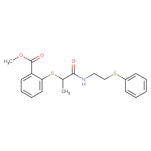 methyl 2-[(1-{[2-(phenylsulfanyl)ethyl]carbamoyl}ethyl)sulfanyl]benzoate