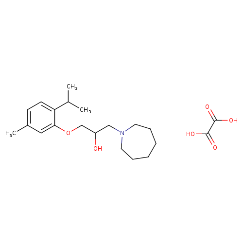 1-(azepan-1-yl)-3-[5-methyl-2-(propan-2-yl)phenoxy]propan-2-ol; oxalic acid