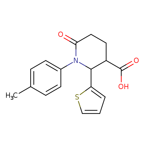 1-(4-METHYLPHENYL)-6-OXO-2-THIEN-2-YLPIPERIDINE-3-CARBOXYLIC ACID
