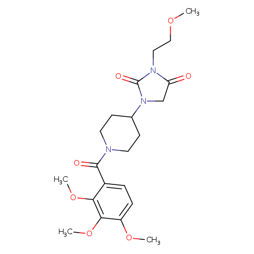 3-(2-methoxyethyl)-1-[1-(2,3,4-trimethoxybenzoyl)piperidin-4-yl]imidazolidine-2,4-dione