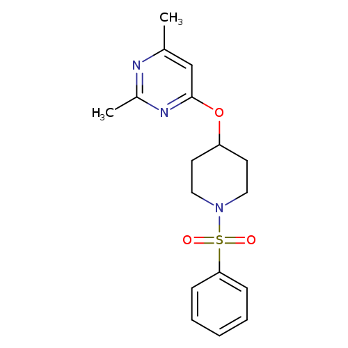 4-{[1-(benzenesulfonyl)piperidin-4-yl]oxy}-2,6-dimethylpyrimidine