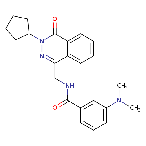 N-[(3-cyclopentyl-4-oxo-3,4-dihydrophthalazin-1-yl)methyl]-3-(dimethylamino)benzamide