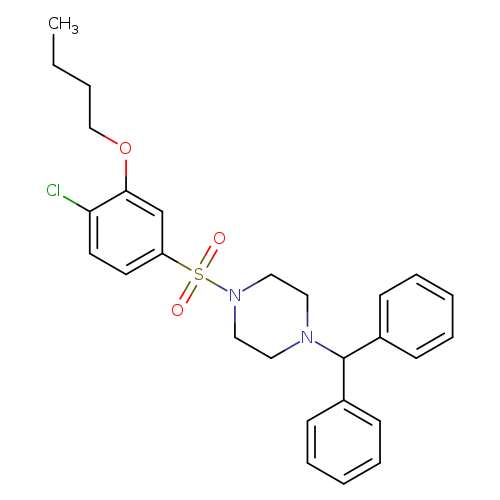 1-(3-butoxy-4-chlorobenzenesulfonyl)-4-(diphenylmethyl)piperazine