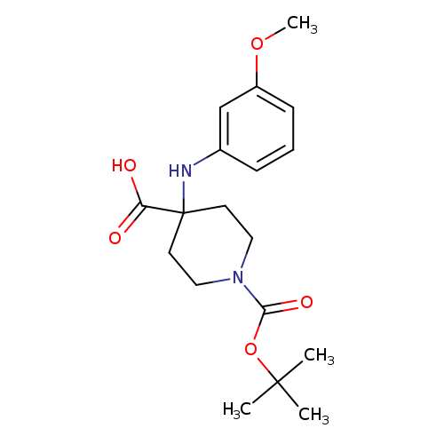 1-(tert-butoxycarbonyl)-4-((3-methoxyphenyl)amino)piperidine-4-carboxylic acid