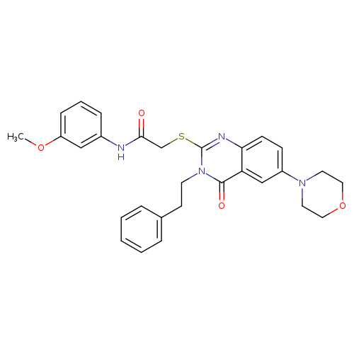 N-(3-methoxyphenyl)-2-{[6-(morpholin-4-yl)-4-oxo-3-(2-phenylethyl)-3,4-dihydroquinazolin-2-yl]sulfanyl}acetamide