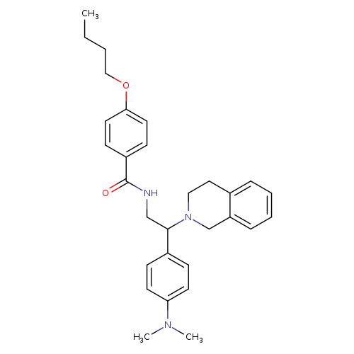 4-butoxy-N-{2-[4-(dimethylamino)phenyl]-2-(1,2,3,4-tetrahydroisoquinolin-2-yl)ethyl}benzamide