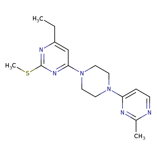 4-ethyl-6-[4-(2-methylpyrimidin-4-yl)piperazin-1-yl]-2-(methylsulfanyl)pyrimidine