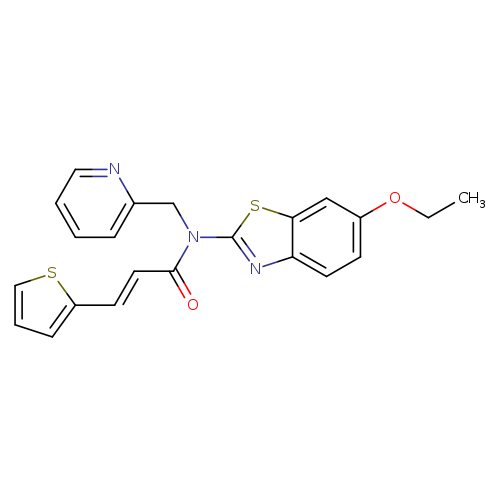 (2E)-N-(6-ethoxy-1,3-benzothiazol-2-yl)-N-[(pyridin-2-yl)methyl]-3-(thiophen-2-yl)prop-2-enamide