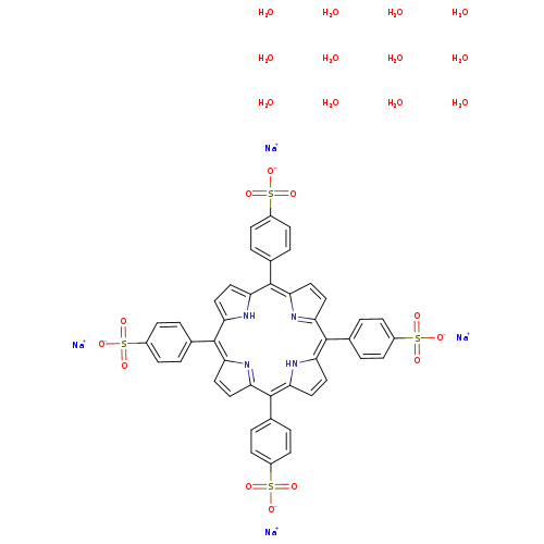 Benzenesulfonic acid, 4,4',4'',4'''-(21H,23H-porphine-5,10,15,20-tetrayl)tetrakis-, sodium salt, hydrate (1:4:12)