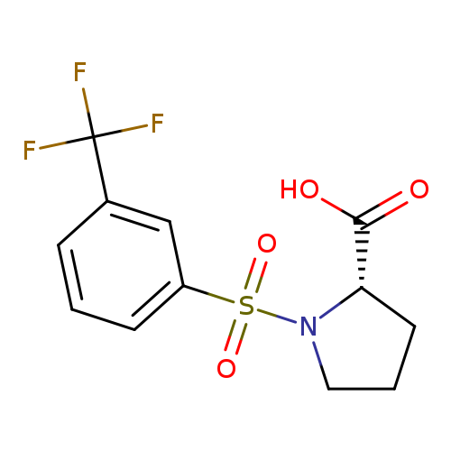 1-([3-(Trifluoromethyl)phenyl]sulfonyl)-2-pyrrolidinecarboxylic acid