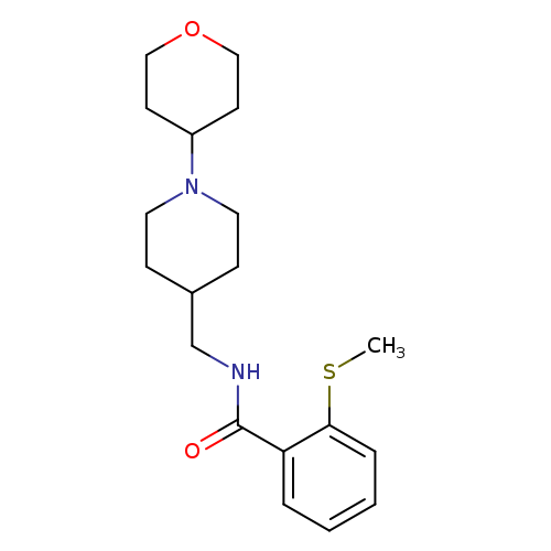 2-(methylsulfanyl)-N-{[1-(oxan-4-yl)piperidin-4-yl]methyl}benzamide