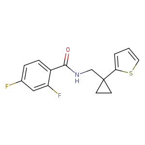 2,4-difluoro-N-{[1-(thiophen-2-yl)cyclopropyl]methyl}benzamide