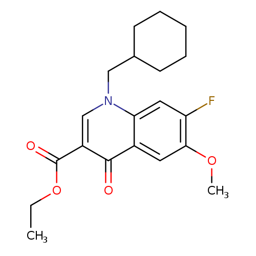 ethyl 1-(cyclohexylmethyl)-7-fluoro-6-methoxy-4-oxo-1,4-dihydroquinoline-3-carboxylate