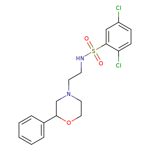 2,5-dichloro-N-[2-(2-phenylmorpholin-4-yl)ethyl]benzene-1-sulfonamide